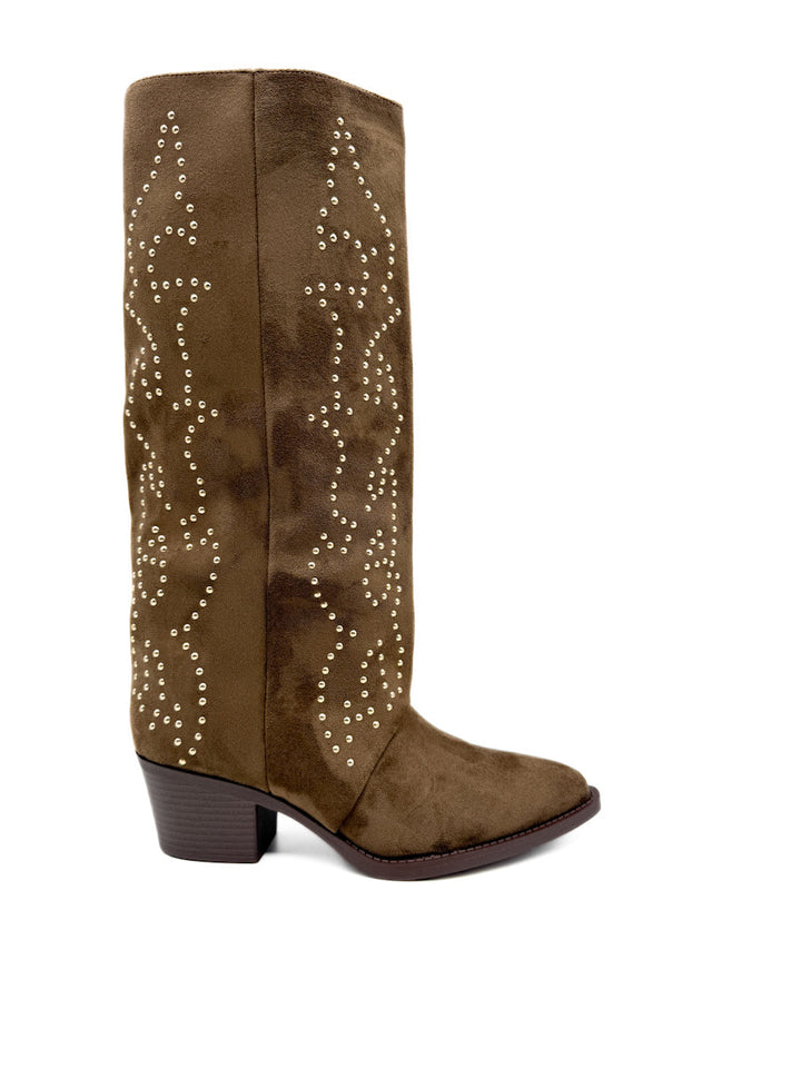 Botas Altas detalles Remaches Metálicos