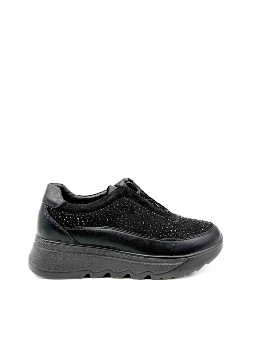 Zapatillas de Deporte con Pedrería y Plataforma