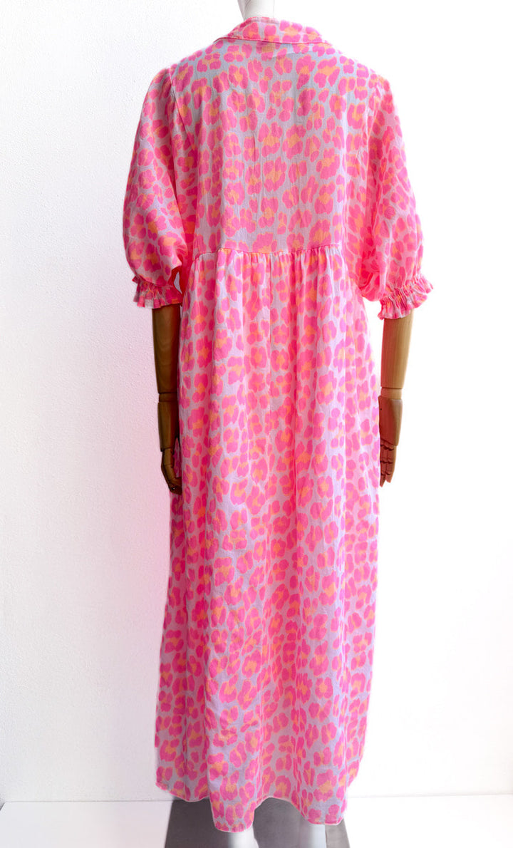 Vestido Largo Animal Print en Colores Vibrantes