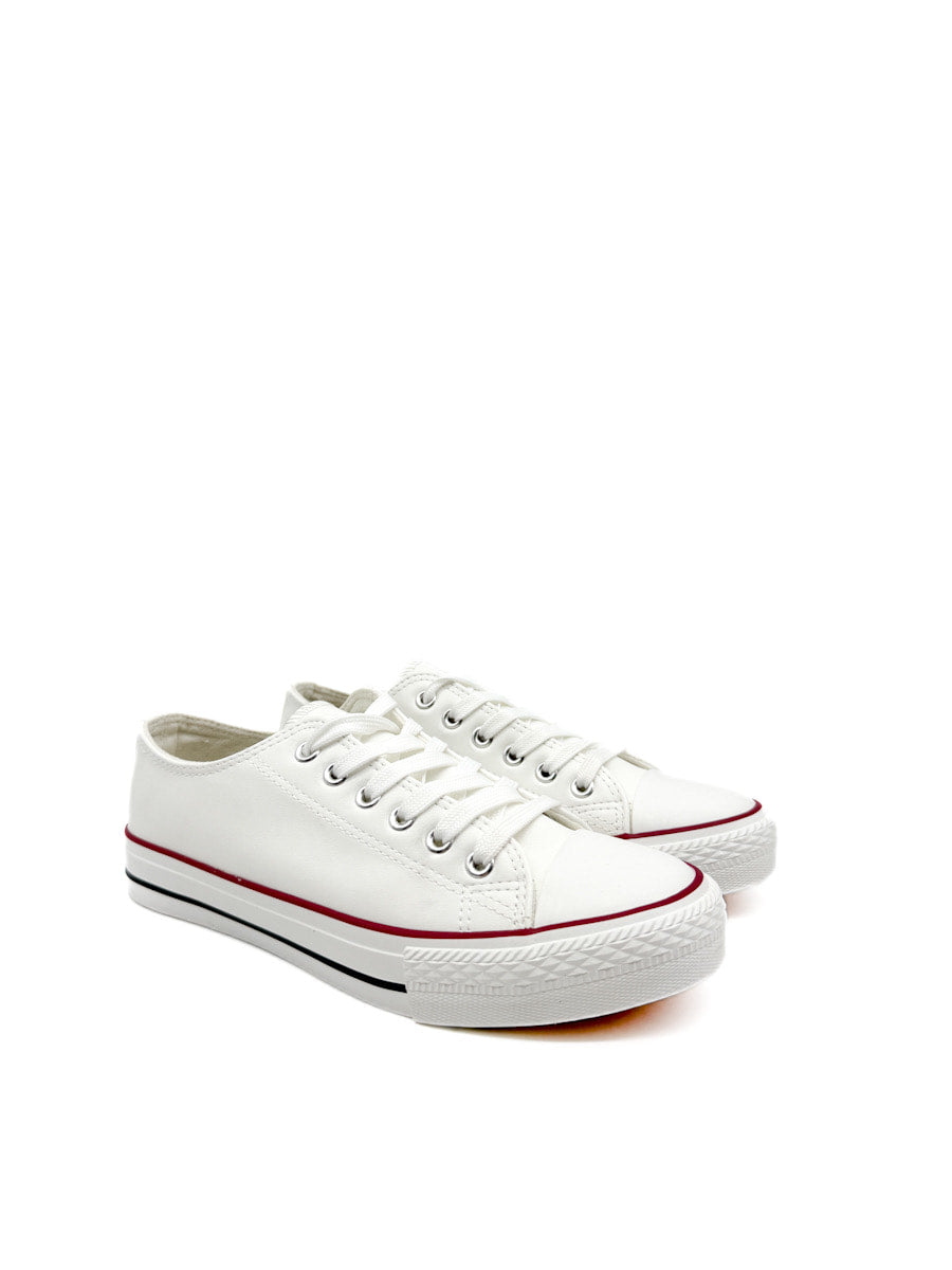 Zapatillas de Polipiel Blancas