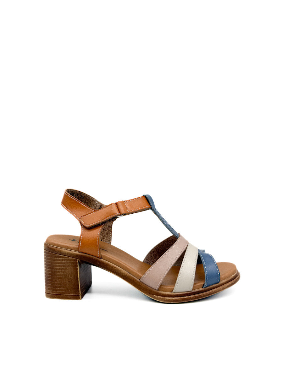 Sandalias de Velcro con Tacón Medio