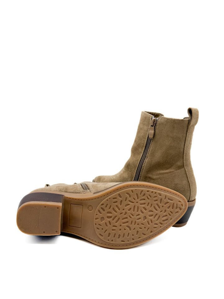 Botín Cowboy de Antelina con Cremallera Lateral. Referencia K5052