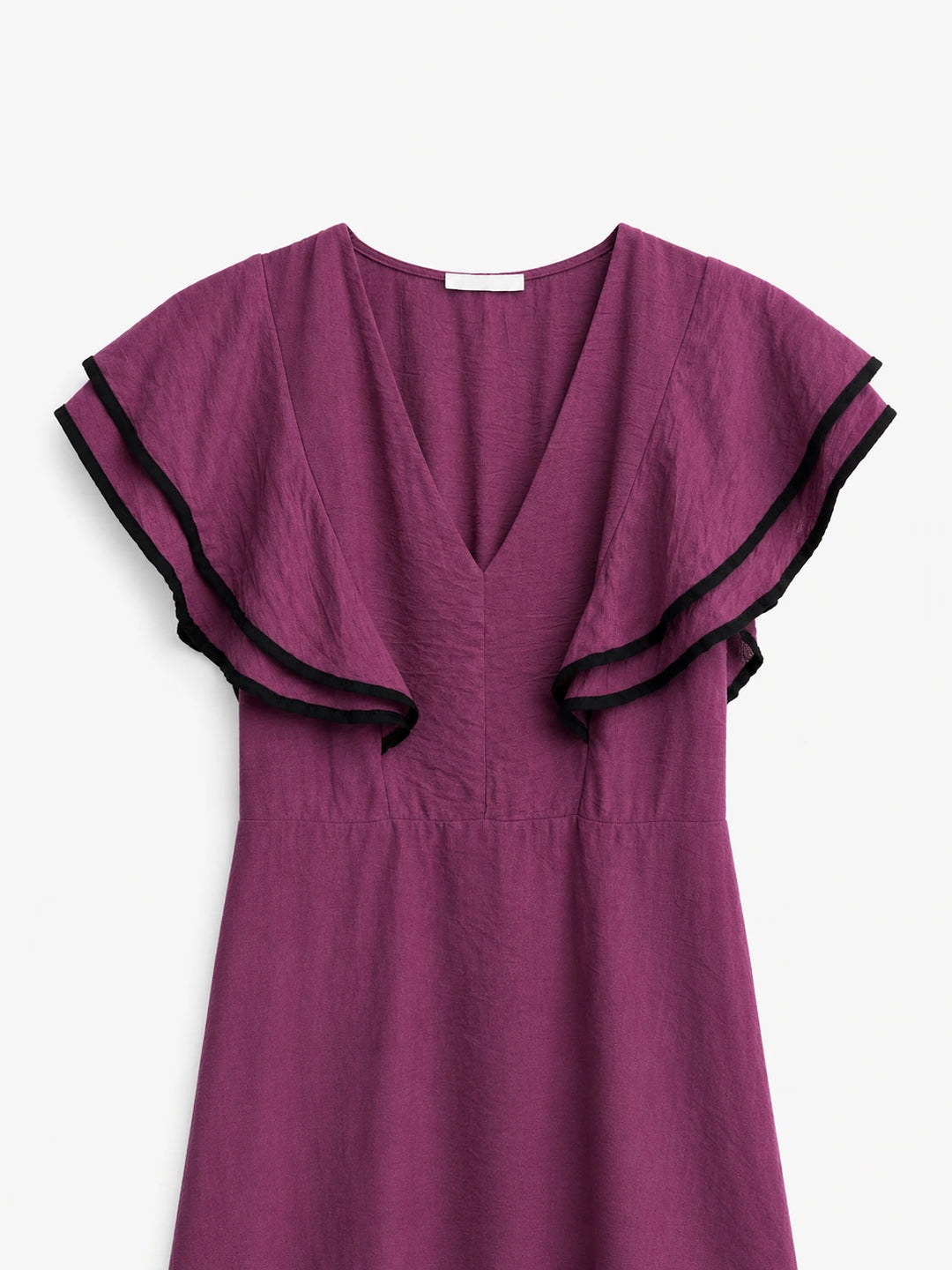 Vestido Largo  Estampado / Liso con Volantes