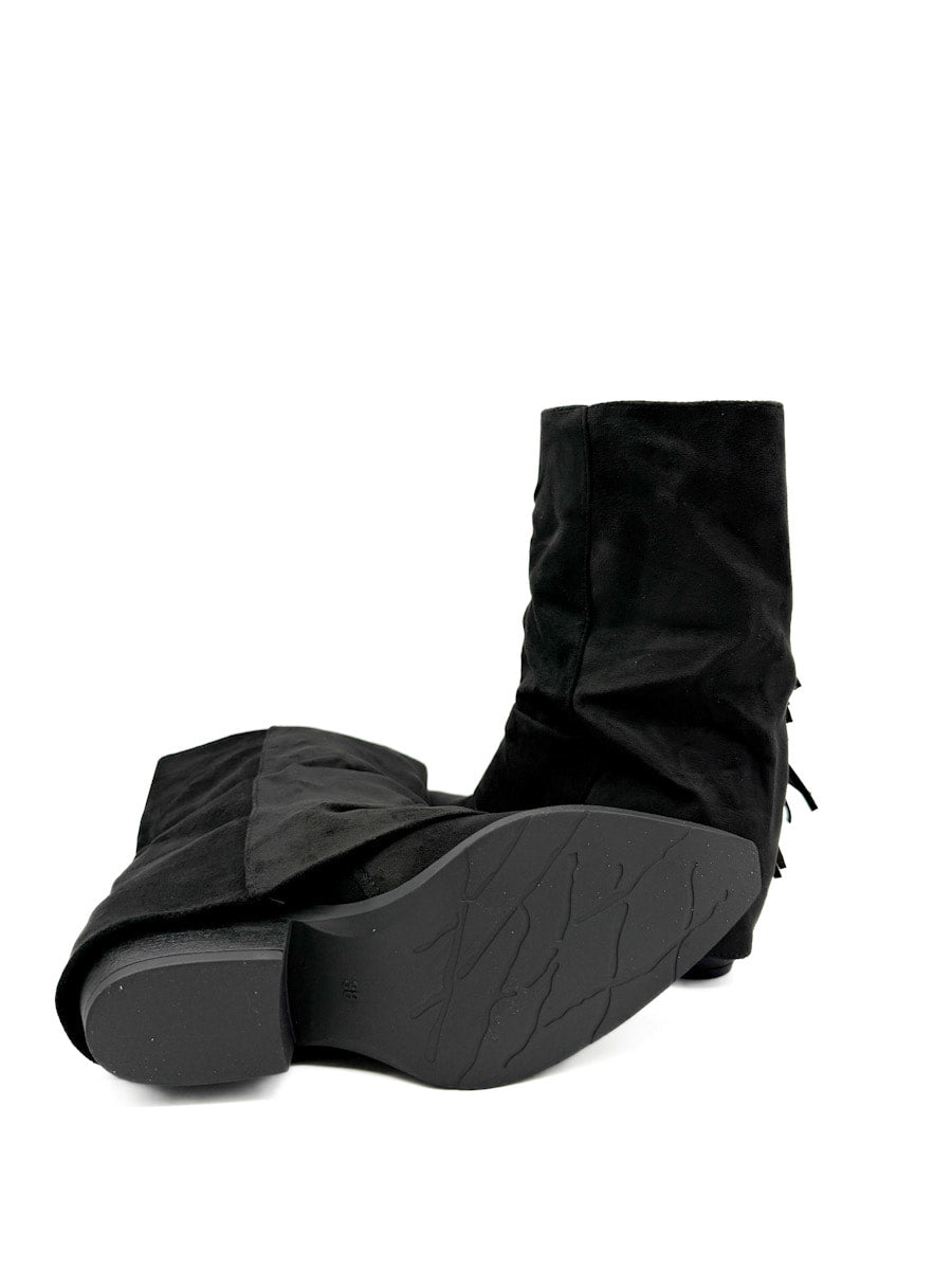 Botines Estilo de Cowboy Detalles Flecos