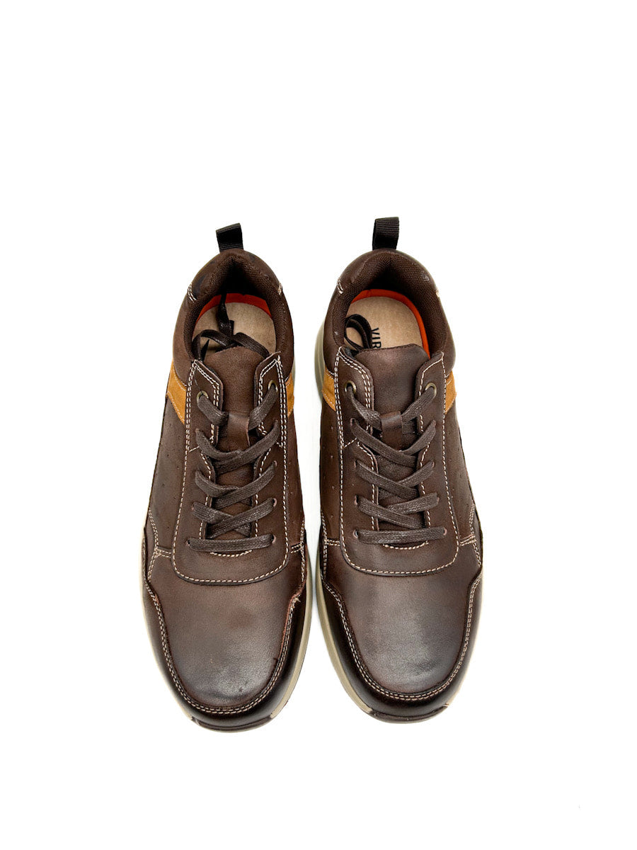 Zapatos Casuales de Piel en Marrón con Detalles en Cuero