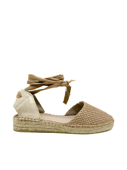 Alpargatas Efecto de Crochet Corina M5422 Camel