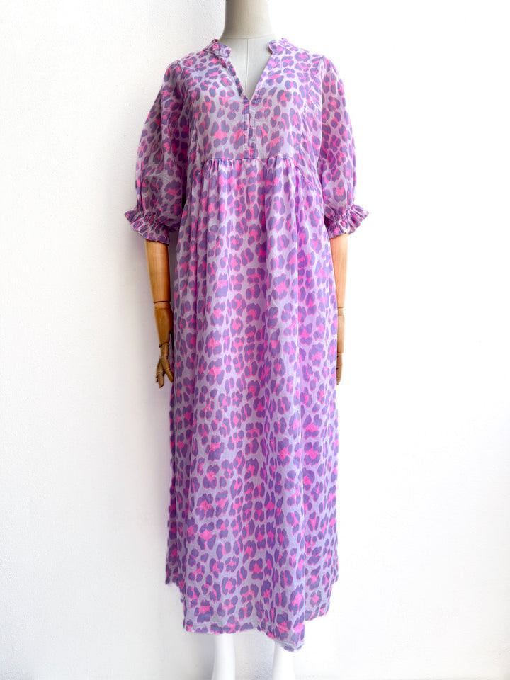 Vestido Largo Animal Print en Colores Vibrantes