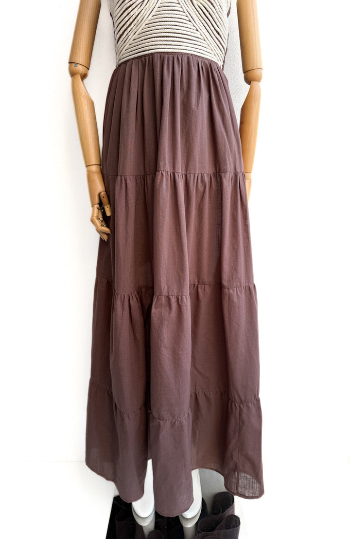 Vestido detalle cuerdas trenzadas