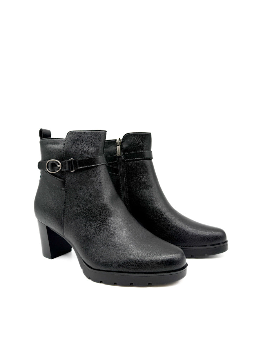 Botines de Tobillo con Tacón y Correa Decorativa