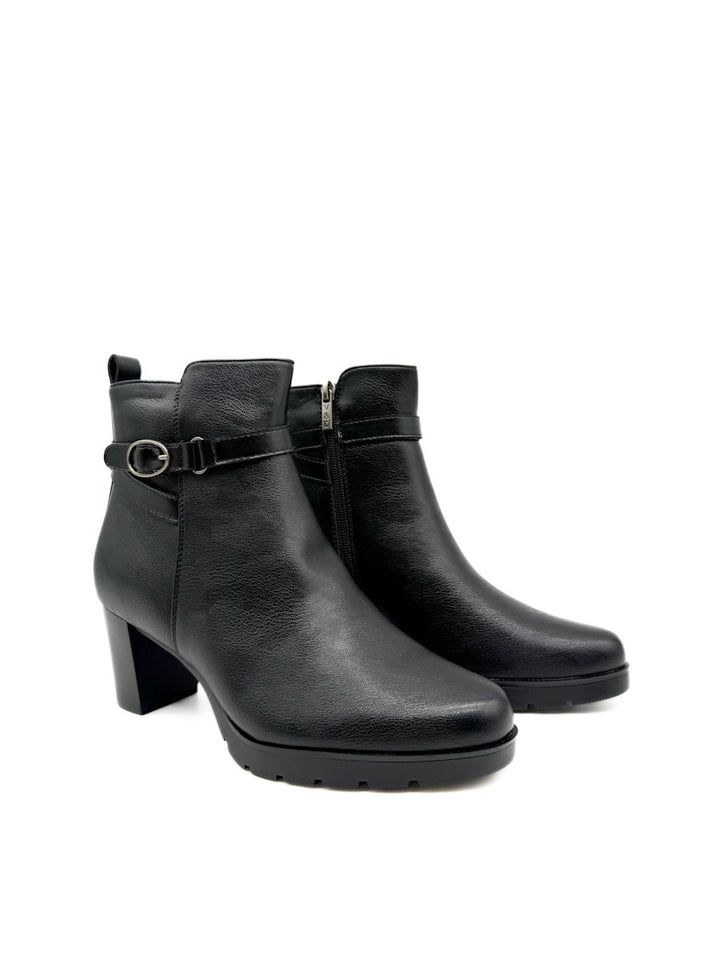 Botines de Tobillo con Tacón y Correa Decorativa