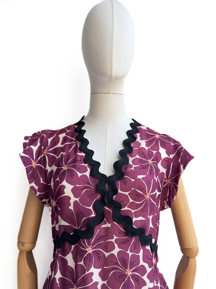 Vestido largo con estampado floral y bolsillos