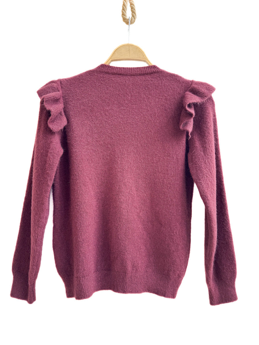 Suéter de Punto con Volantes en los Hombros - Elegancia y Comodidad