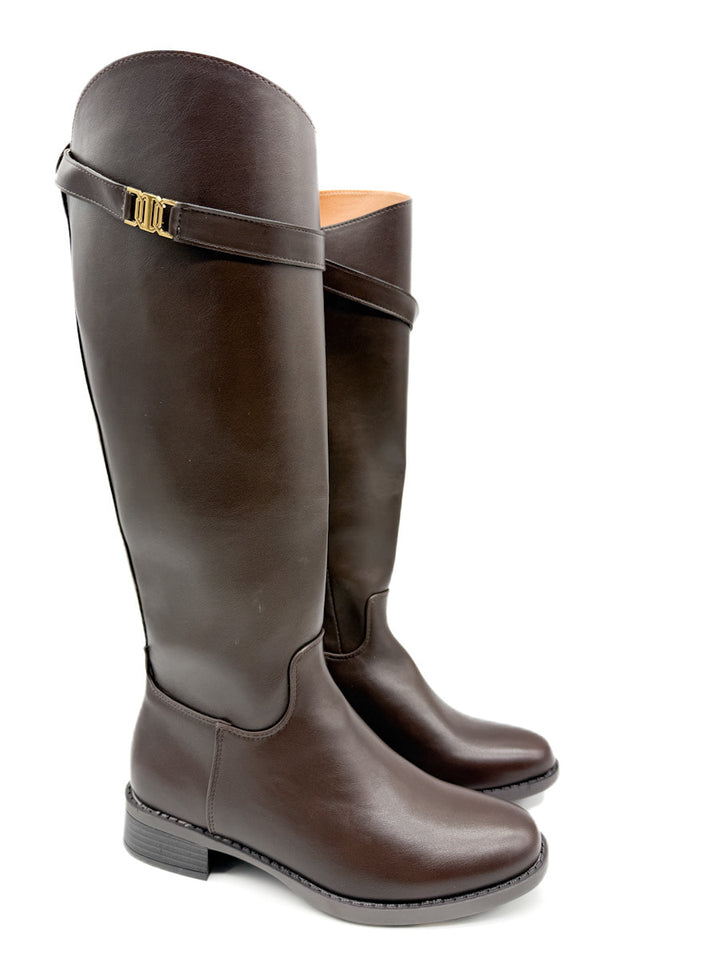 Botas de Montar Elegantes con Detalle de Tira Extraíble