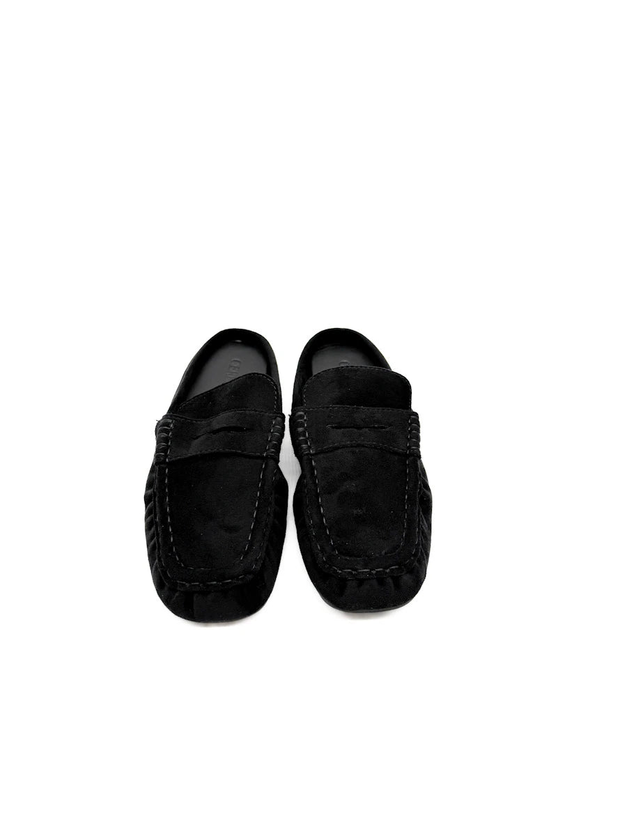 Mules Planos de Antelina Estilo Loafer