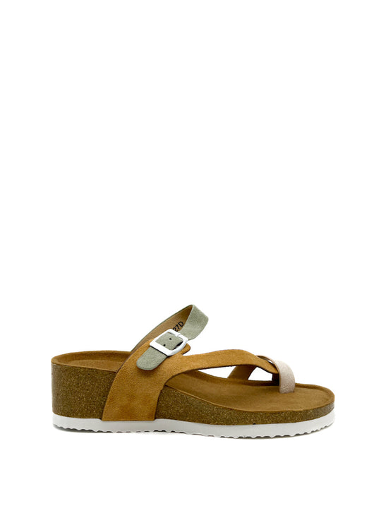 Sandalias Cuña Baja Verde