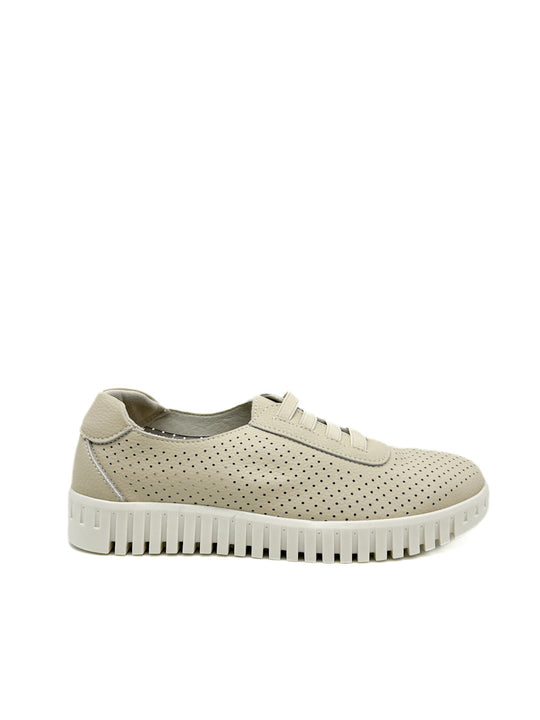 Zapatilla de Piel Mujer Referencia GH1521 Beige