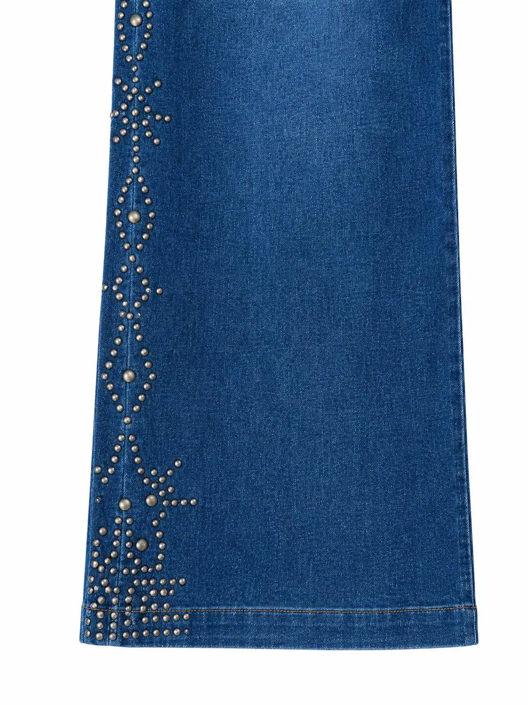 Vaquero Recto Azul con Tachuelas Laterales