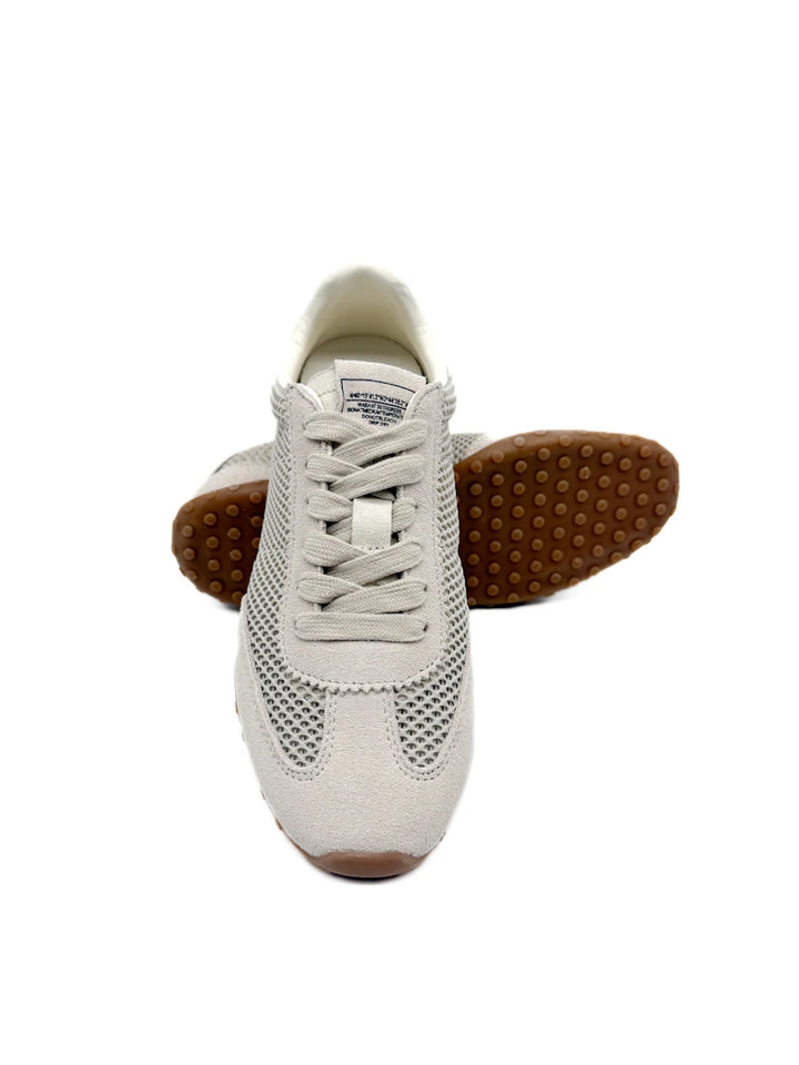 Zapatillas Deportivas Retro en Malla Abierta y Ante con Suela de Tacos