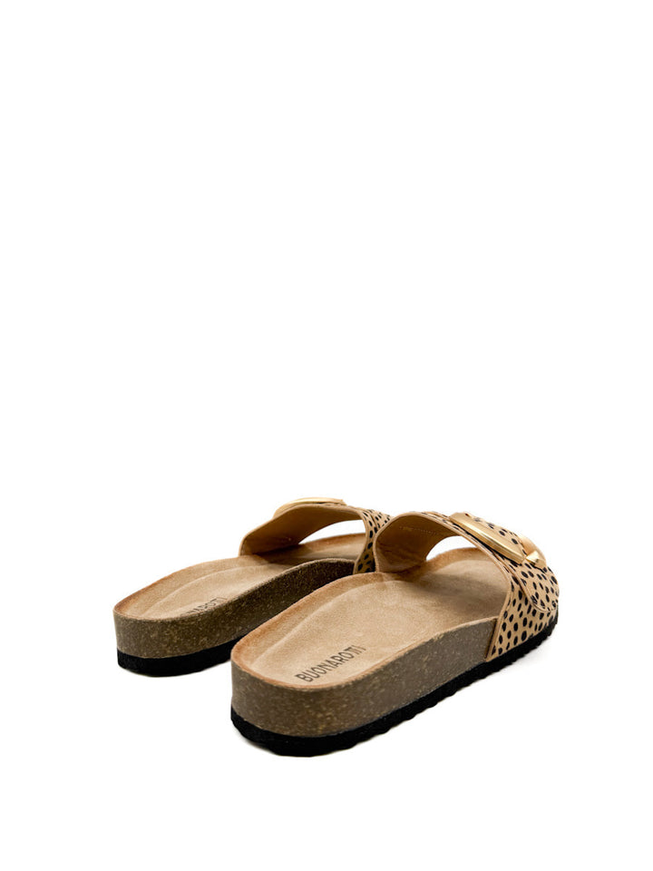 Sandalias Planas Elegantes con Hebilla Dorada