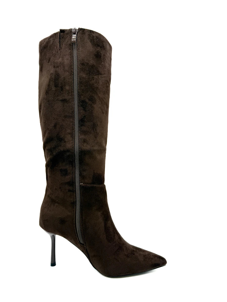 Botas Altas de Tacón de Aguja y Punta Afilada