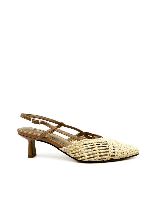 Zapatos Efecto de Rafia Destalonado Corina M4220 Camel