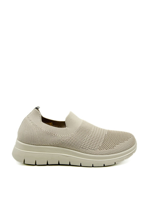 Zapatillas Deportivas Elástica para Mujer Referencia VRA-1166 Beige