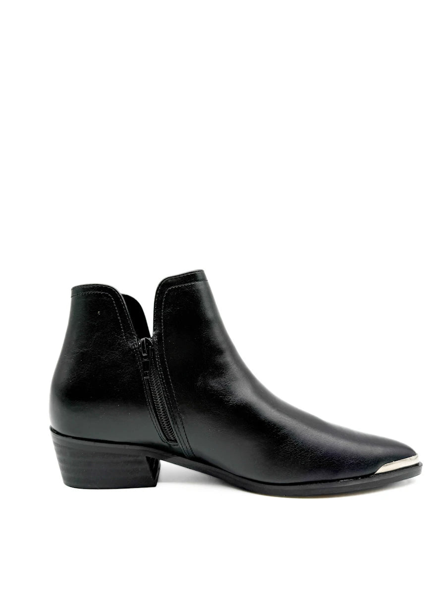 Botines Cowboy de Mujer con Puntera Metálica y Tacón Bajo
