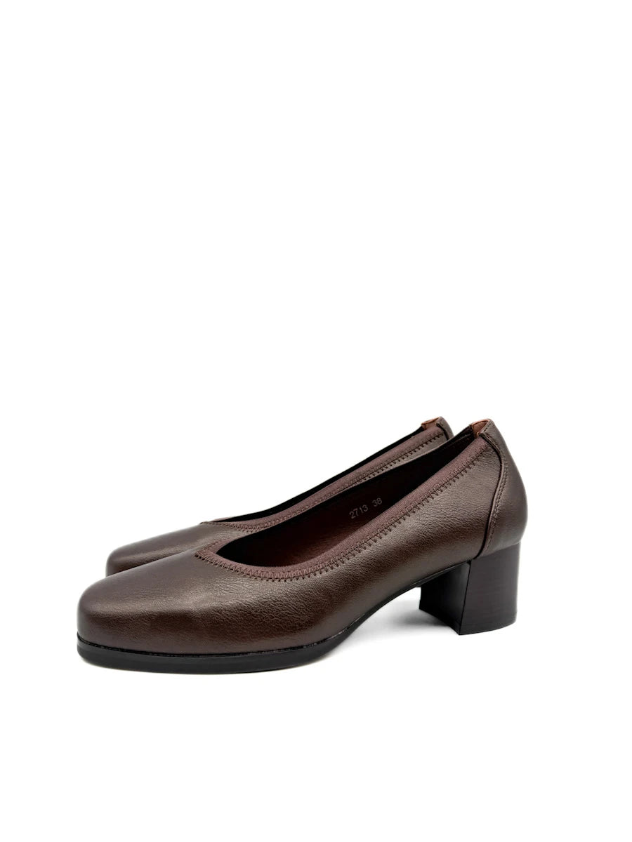 Zapatos Elegantes De Vestir Con Tacón Ancho Y Puntera Cuadrada Para Mujer