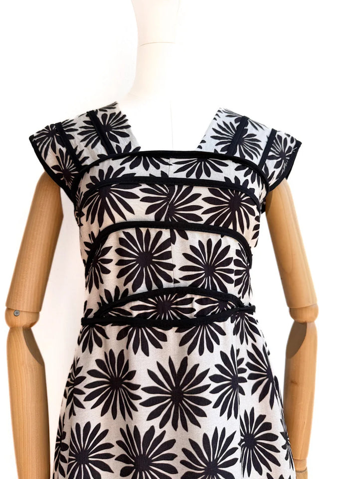 Vestido Largo de Algodón con Estampado Étnico