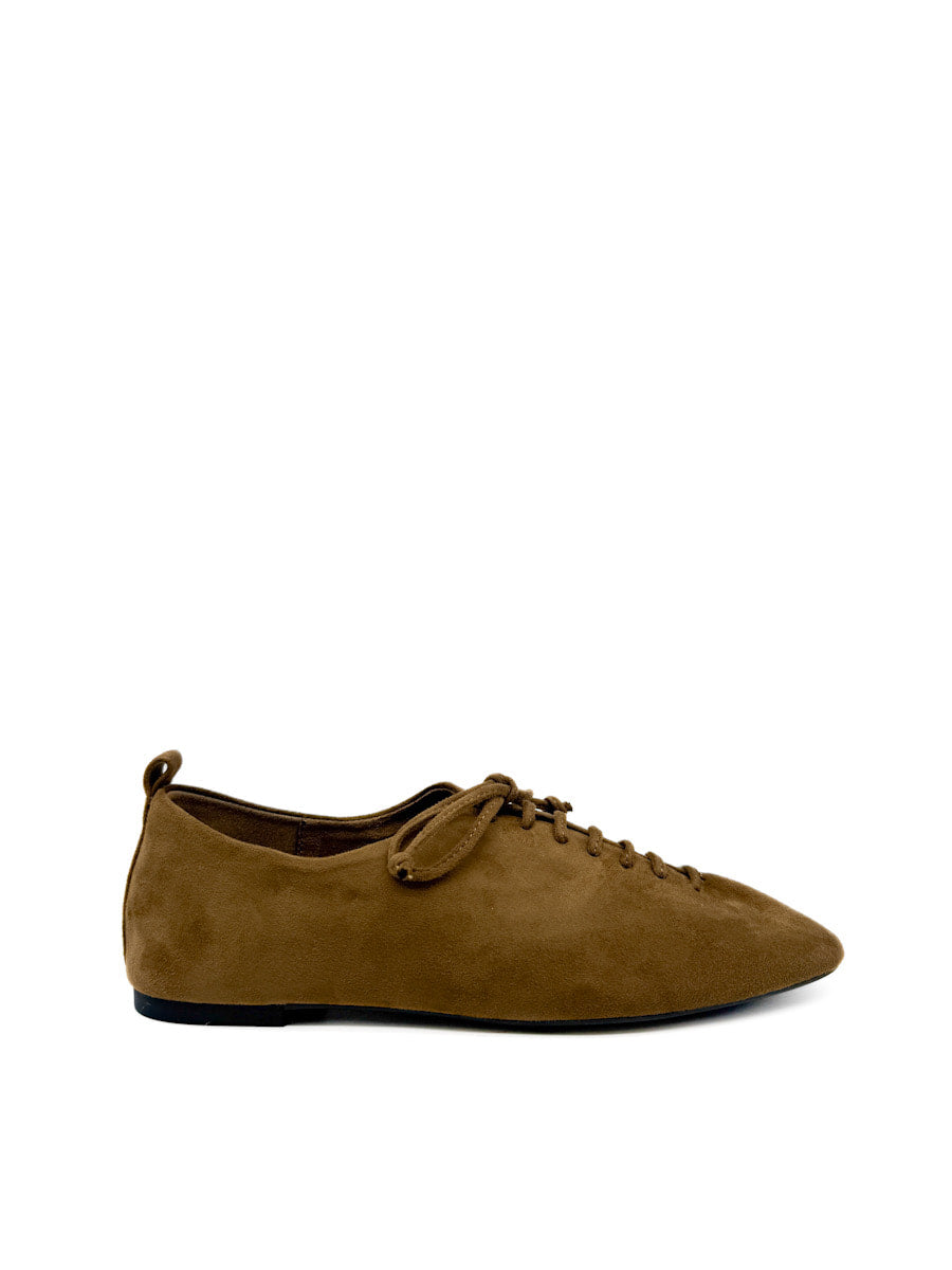 Zapatos de Antelina con Cordones - Elegancia y Comodidad Camel