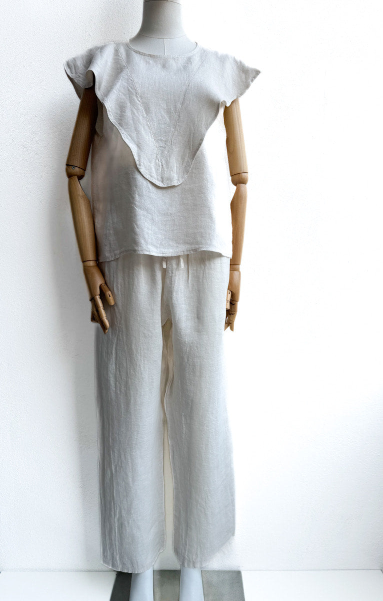 Blusa de Lino con Volante