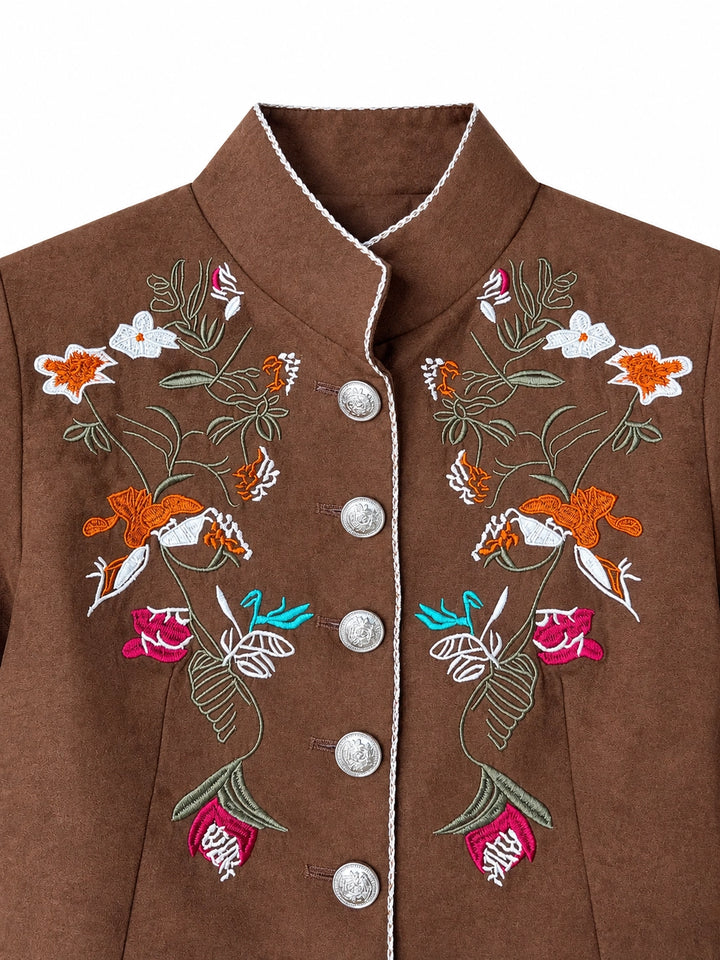 Chaqueta Bordada -Elegancia Floral
