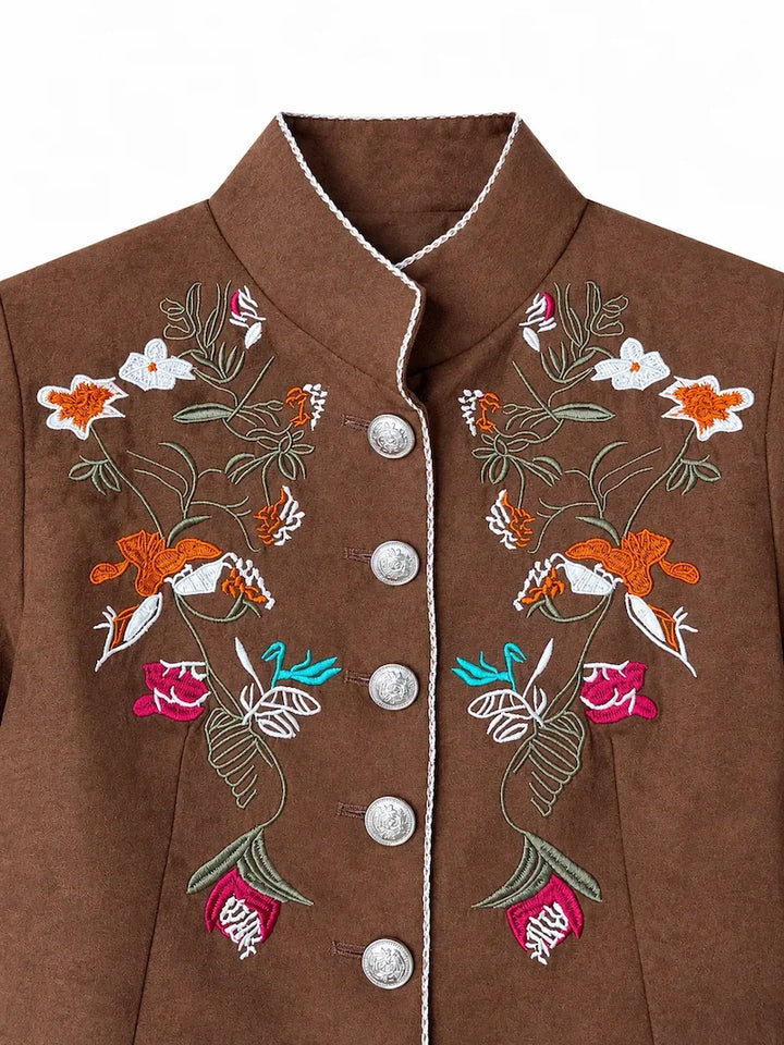 Chaqueta Bordada -Elegancia Floral