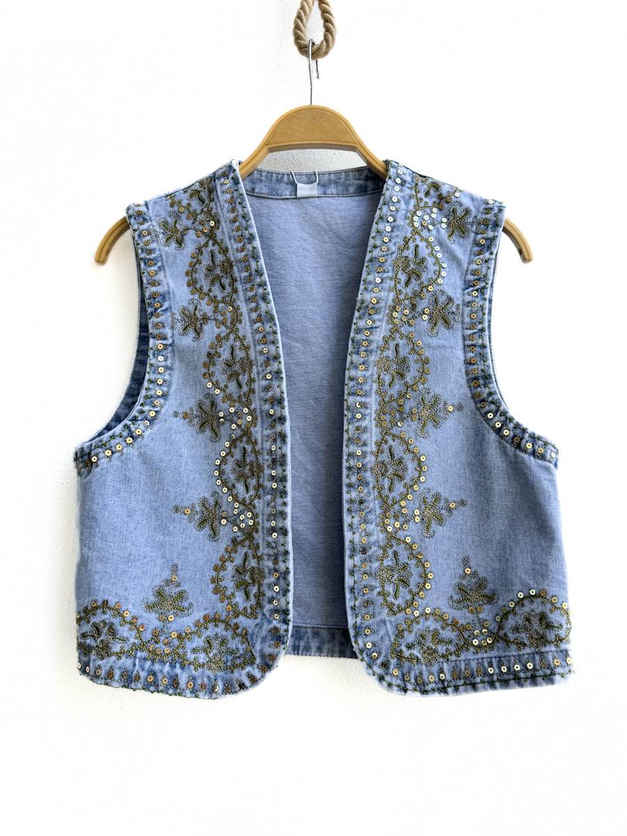 Chaelco Bordado Verde Vaquero