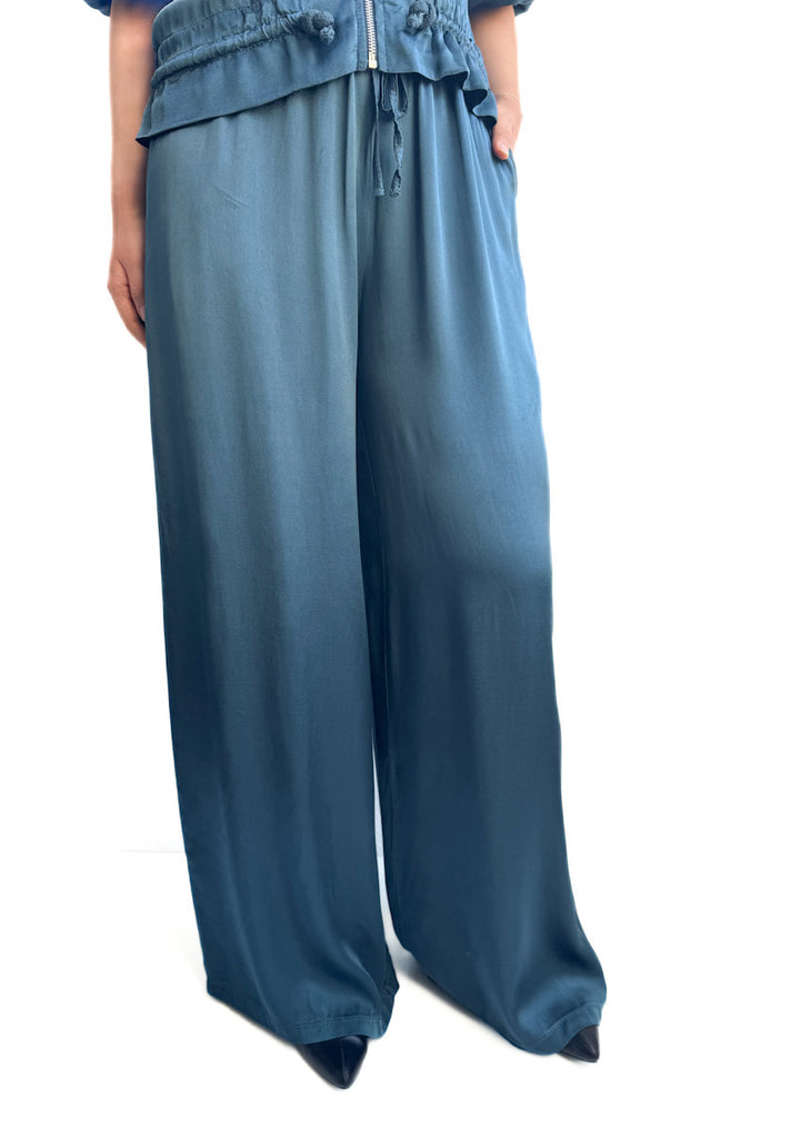 Pantalón recto satinado