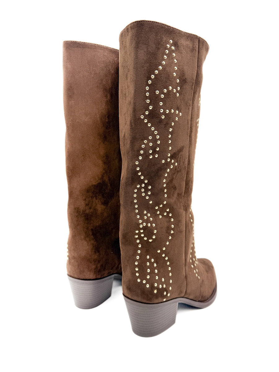 Botas Altas detalles Remaches Metálicos