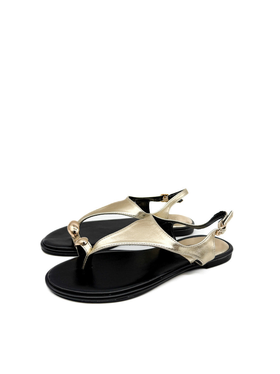Sandalias Elegantes con Detalle Metálico y Correa Ajustable