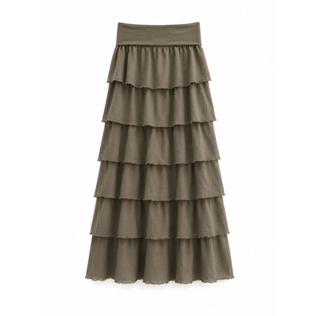 Falda larga con volantes – Estilo bohemio