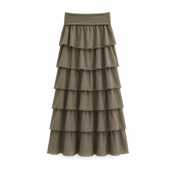 Falda larga con volantes – Estilo bohemio