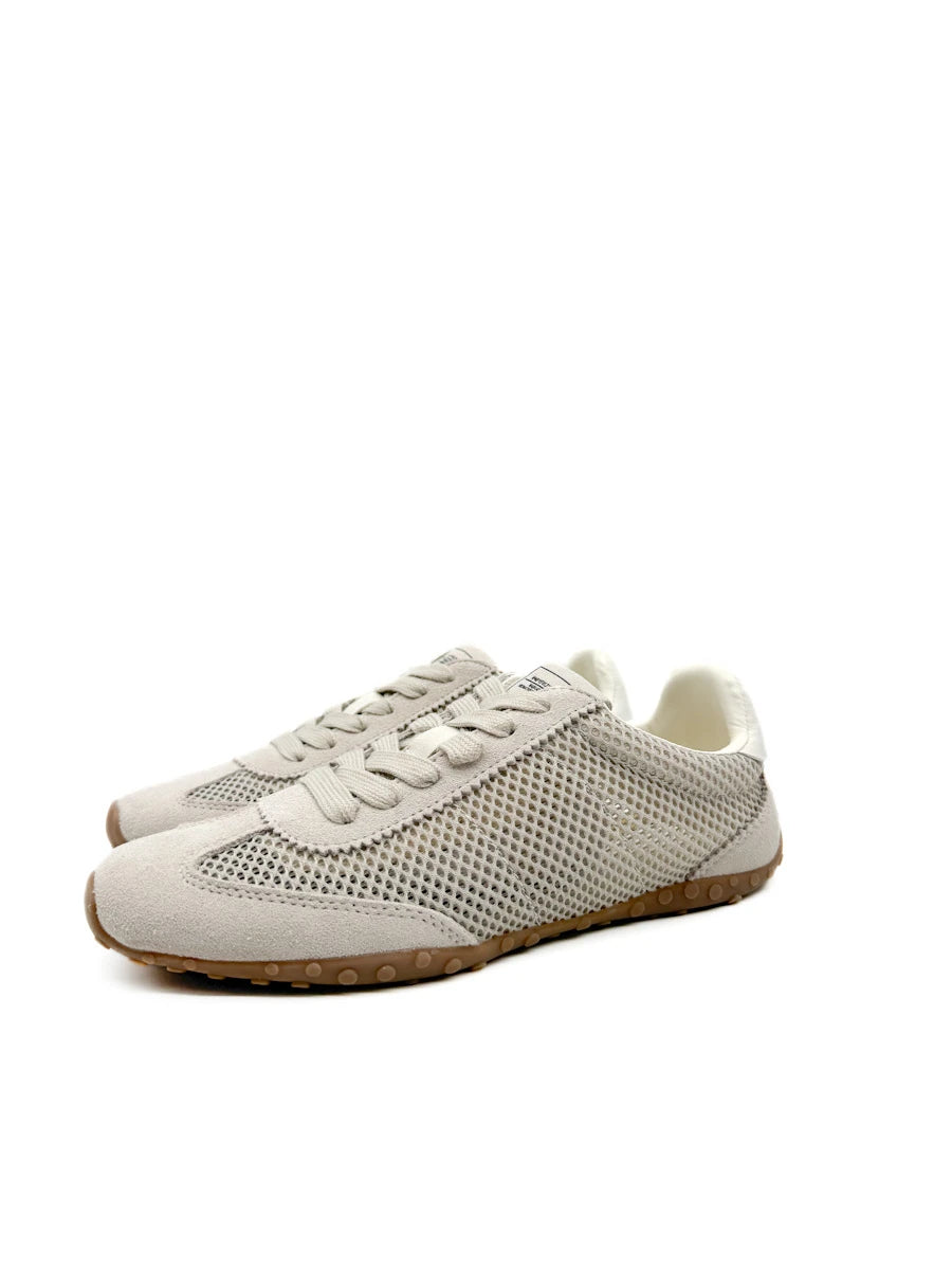 Zapatillas Deportivas Retro en Malla Abierta y Ante con Suela de Tacos