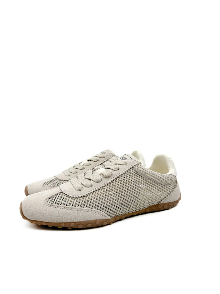 Zapatillas Deportivas Retro en Malla Abierta y Ante con Suela de Tacos