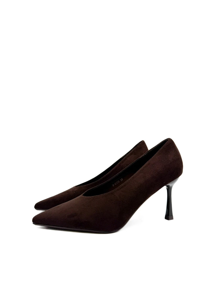 Zapatos de Salón Clásicos en Antelina con Punta Afilada