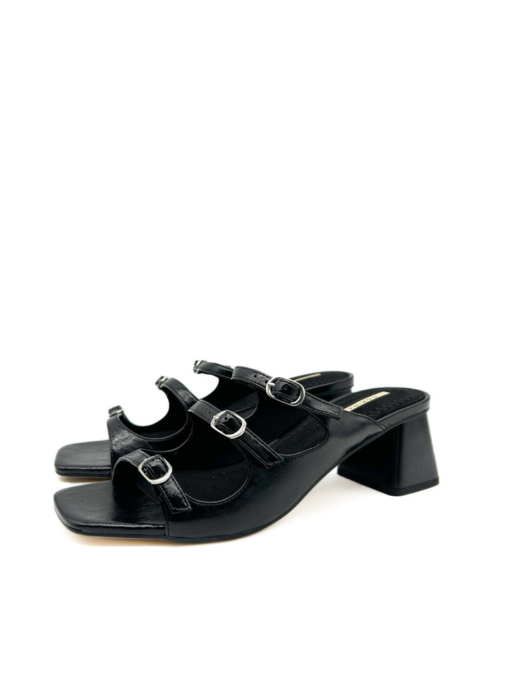 Sandalias de Tacón Medio con Hebillas Ajustables Corina M5371