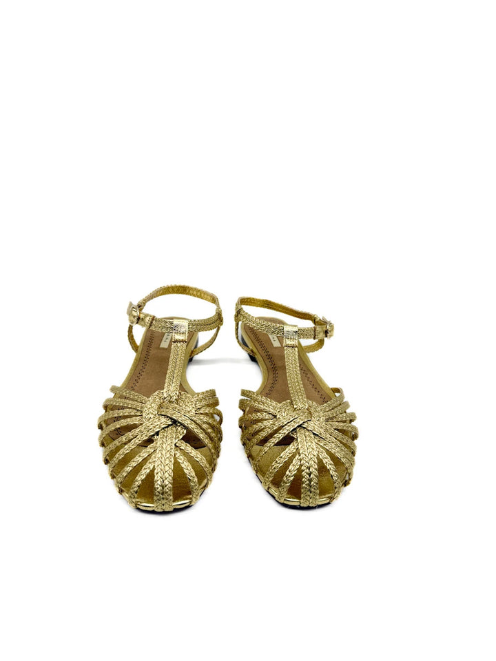 Sandalias Cangrejeras Metalizadas con Acabado Premium