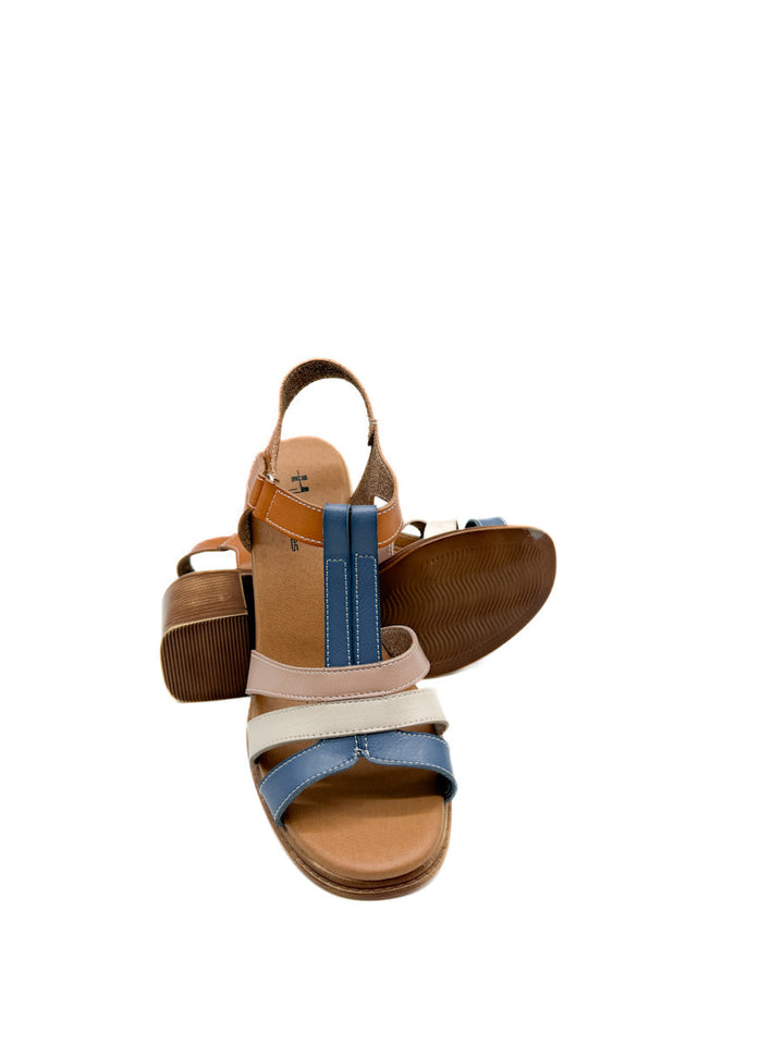 Sandalias de Velcro con Tacón Medio