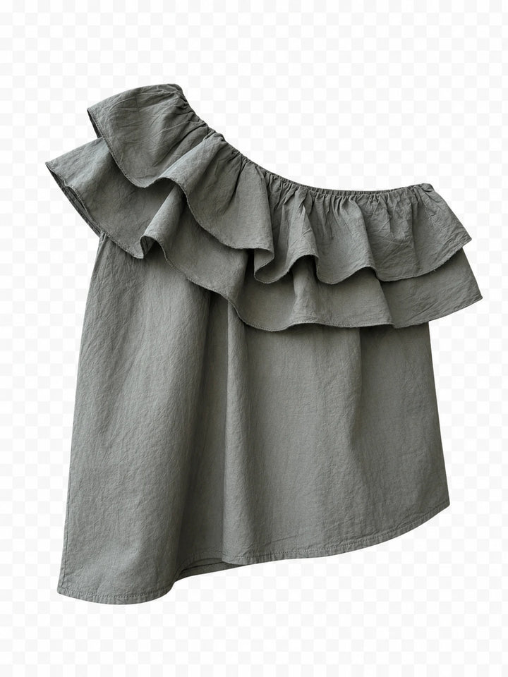 Blusa One Shoulder con Volantes | Elegancia y Estilo