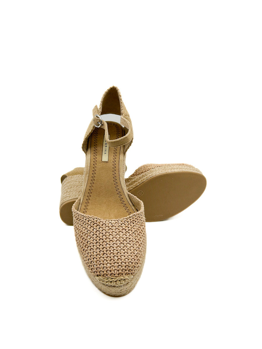 Alpargatas Cuña Efecto de Crochet Corina M5390