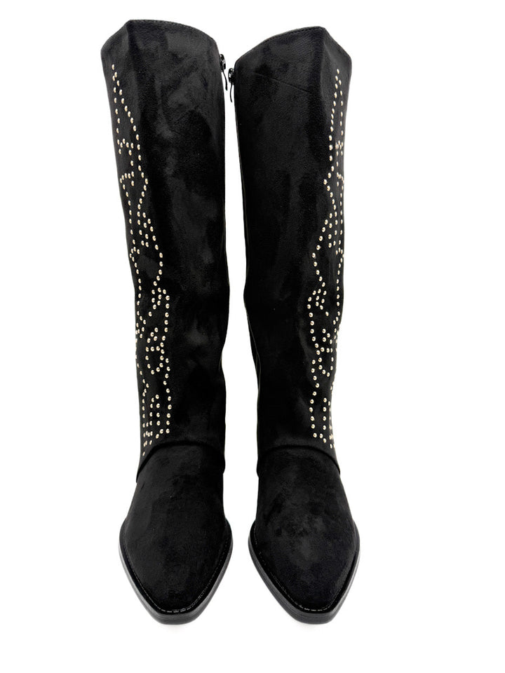 Botas Altas detalles Remaches Metálicos