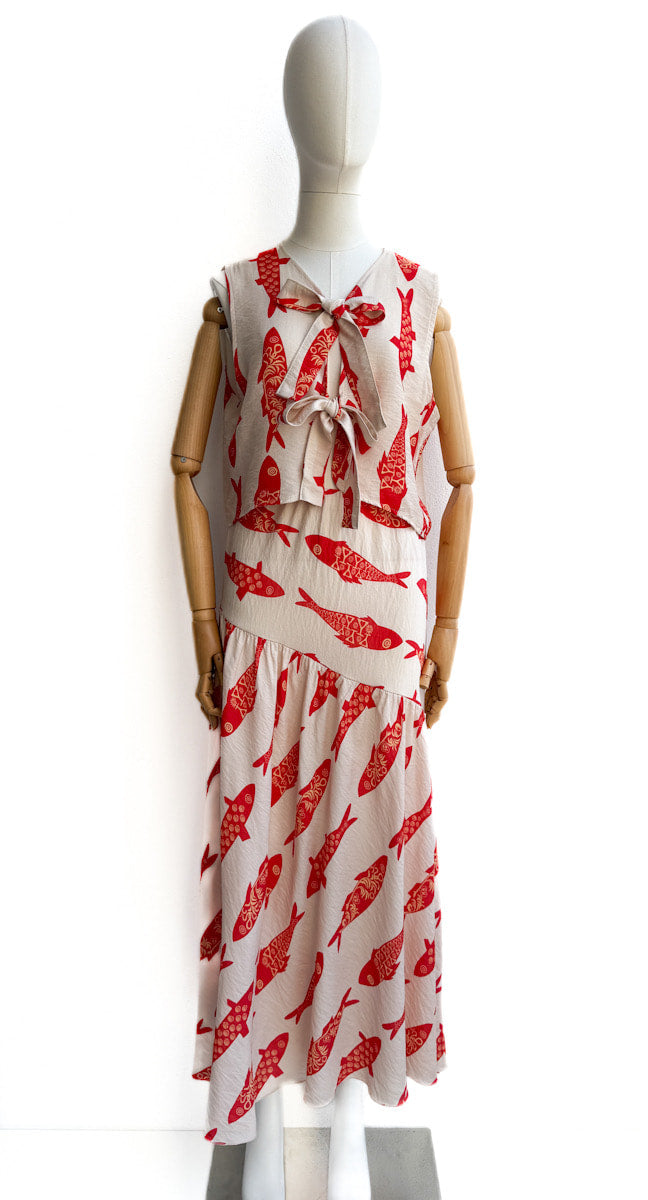 Conjunto peces beige y Rojo