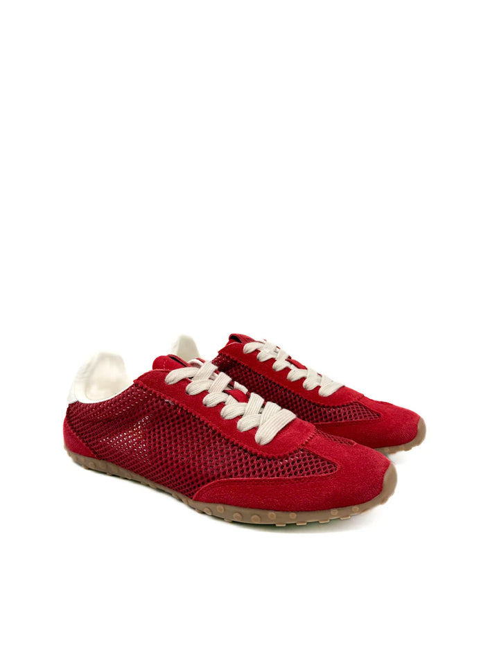 Zapatillas Deportivas Retro en Malla Abierta y Ante con Suela de Tacos